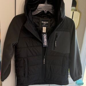 OshKosh B'gosh Black and Gray Kids Puffer Jacket size 7 boys
